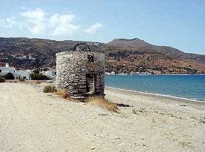  ANDROS PHOTO GALLERY - WINDMILL IN MYLOS BEACH IN ORMOS