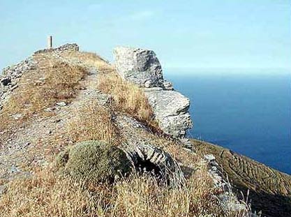 The view of the Aegean Sea from the Castle ANDROS PHOTO GALLERY - FANEROMENIS CASTLE